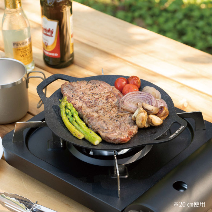 楽天市場】フッ素加工 ラウンド グリルプレート 20cm ガス火 IH対応 丸