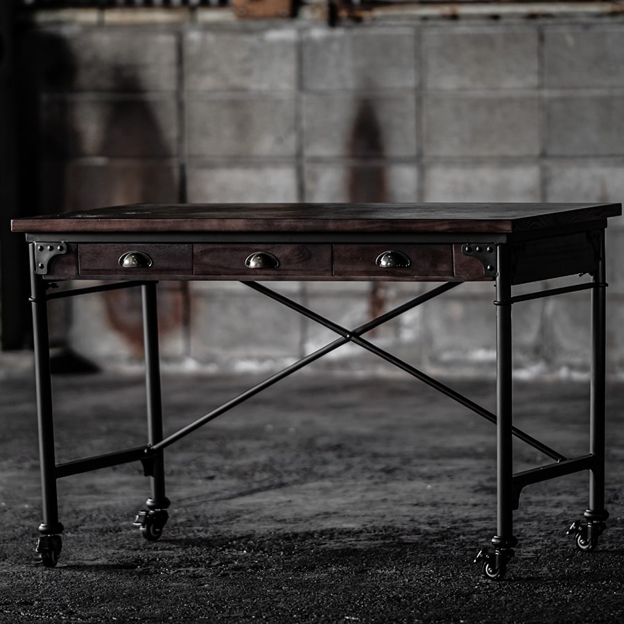 楽天市場】【横幅140cm】ヴィンテージ アイアンウッドデスク｜VINTAGE