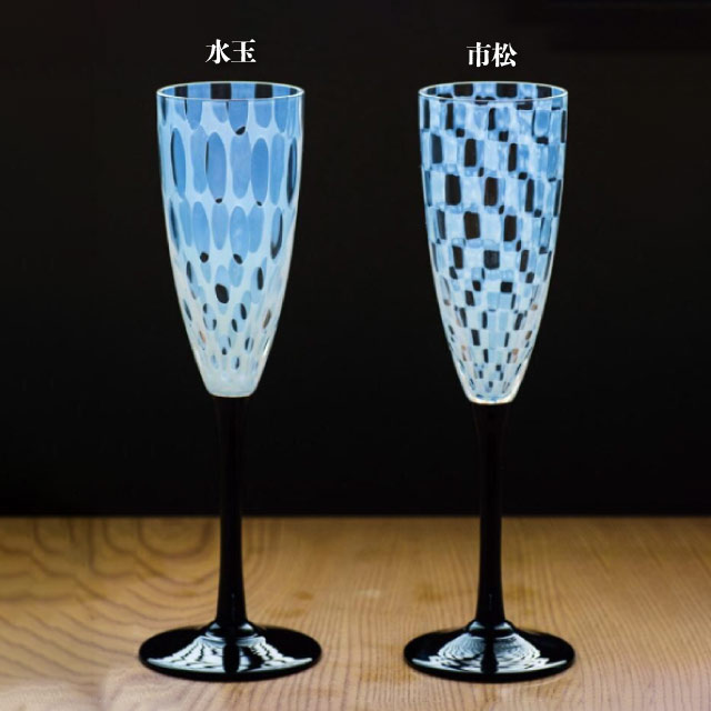楽天市場】フルートワイン ペアセット 140ml 大正浪漫 廣田硝子（TR
