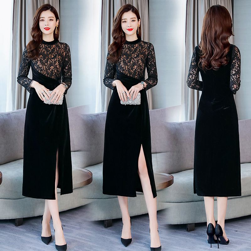 楽天市場】ワンピース レディース レースドレス ロングワンピース A