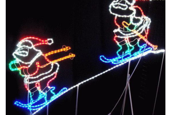 楽天市場】【新商品】LEDイルミネーション LED スキーサンタ モチーフ