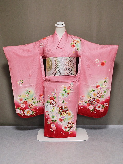 楽天市場】正絹四ツ身着物 Z4000 送料無料 日本製女児七歳用 七五三