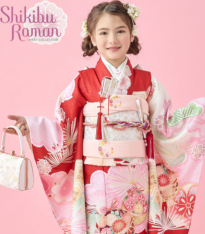 新品☆式部浪漫着物単品 七五三 7歳 四つ身着物フルセット ブランド Shikibu Roman 式部浪漫