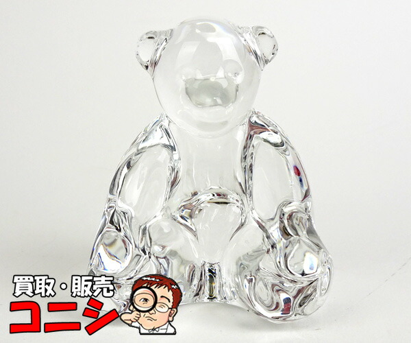 値下げ中 BACCARAT バカラ テディベア 熊 ガラス 置き物 値下げ中