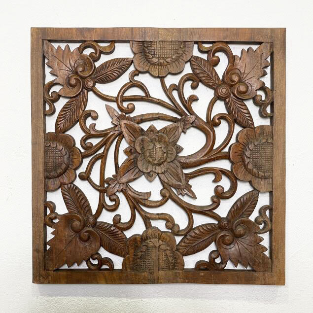 楽天市場】木製 ウッド パネル インテリア 透かし彫り 片面彫り 60