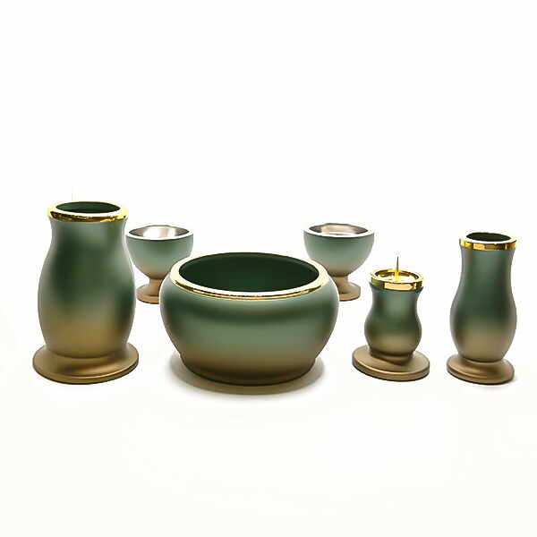 値下げ【新品・未使用】モダン仏具セット3.0寸緑茶マット 【公式通販】