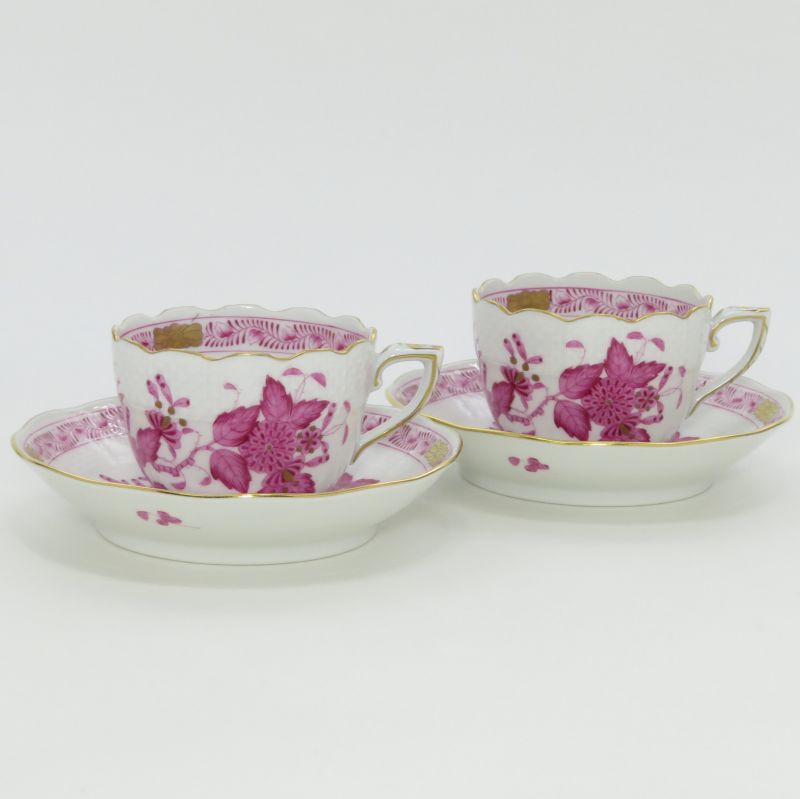 楽天市場】ヘレンド カップ&ソーサー□インドの華 ピンク C&S 2客