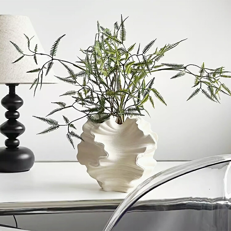 楽天市場】【 再販 】 オブジェ 置物 花瓶 フラワーベース いびつ