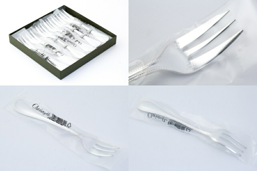 楽天市場】クリストフル パール ケーキ フォーク 6本セット SVメッキ
