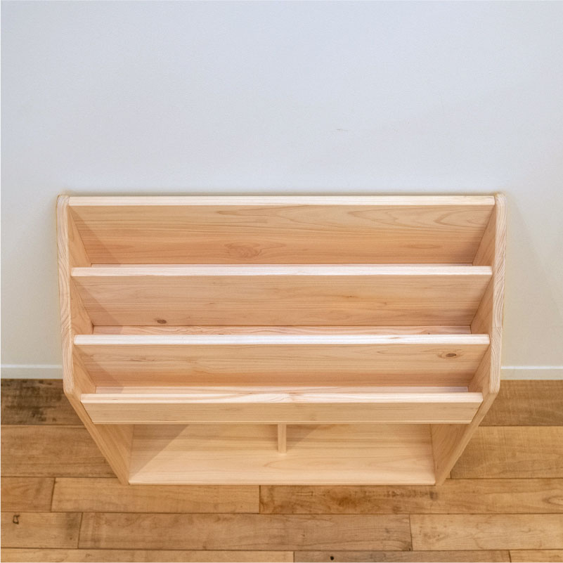 楽天市場】絵本棚 ヒノキ おしゃれ スリム おもちゃ 収納 コンパクト