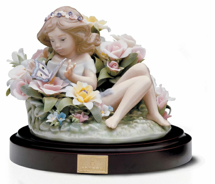 楽天市場】蝶と戯れる小妖精 リヤドロ LLADROフィギュリン フェアリー