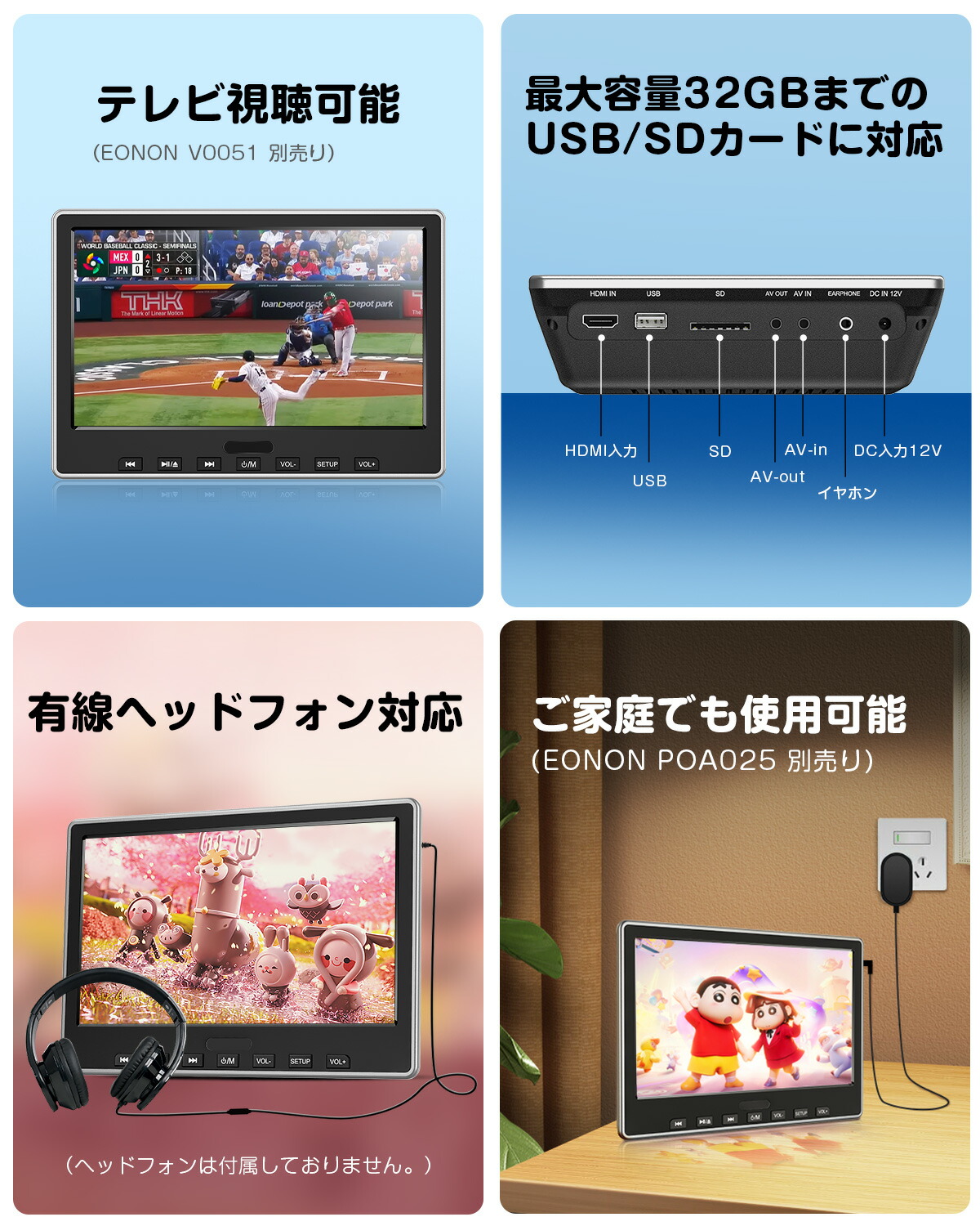 楽天市場】DVDプレイヤー ヘッドレストモニター 2個セット スロット