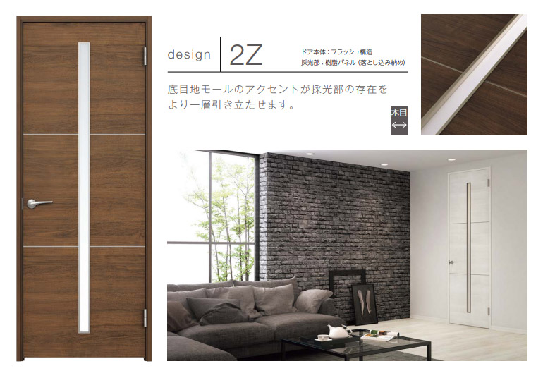 楽天市場】永大産業 スキスムS 片開きドアセット【デザイン2Z】 固定枠