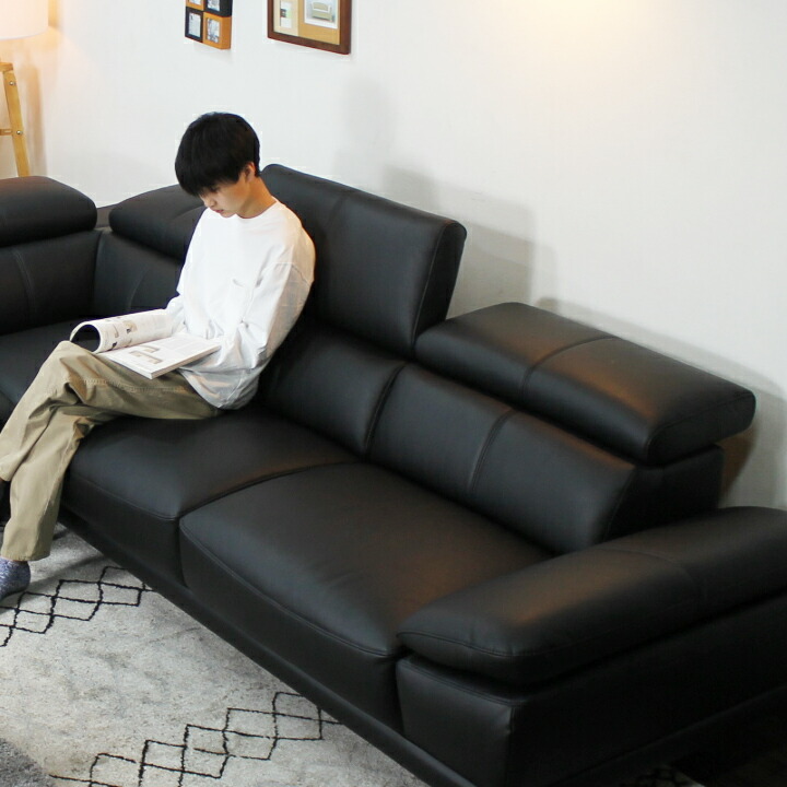 楽天市場】ソファ ソファー 本革 カウチソファ 3人掛け 4人掛け