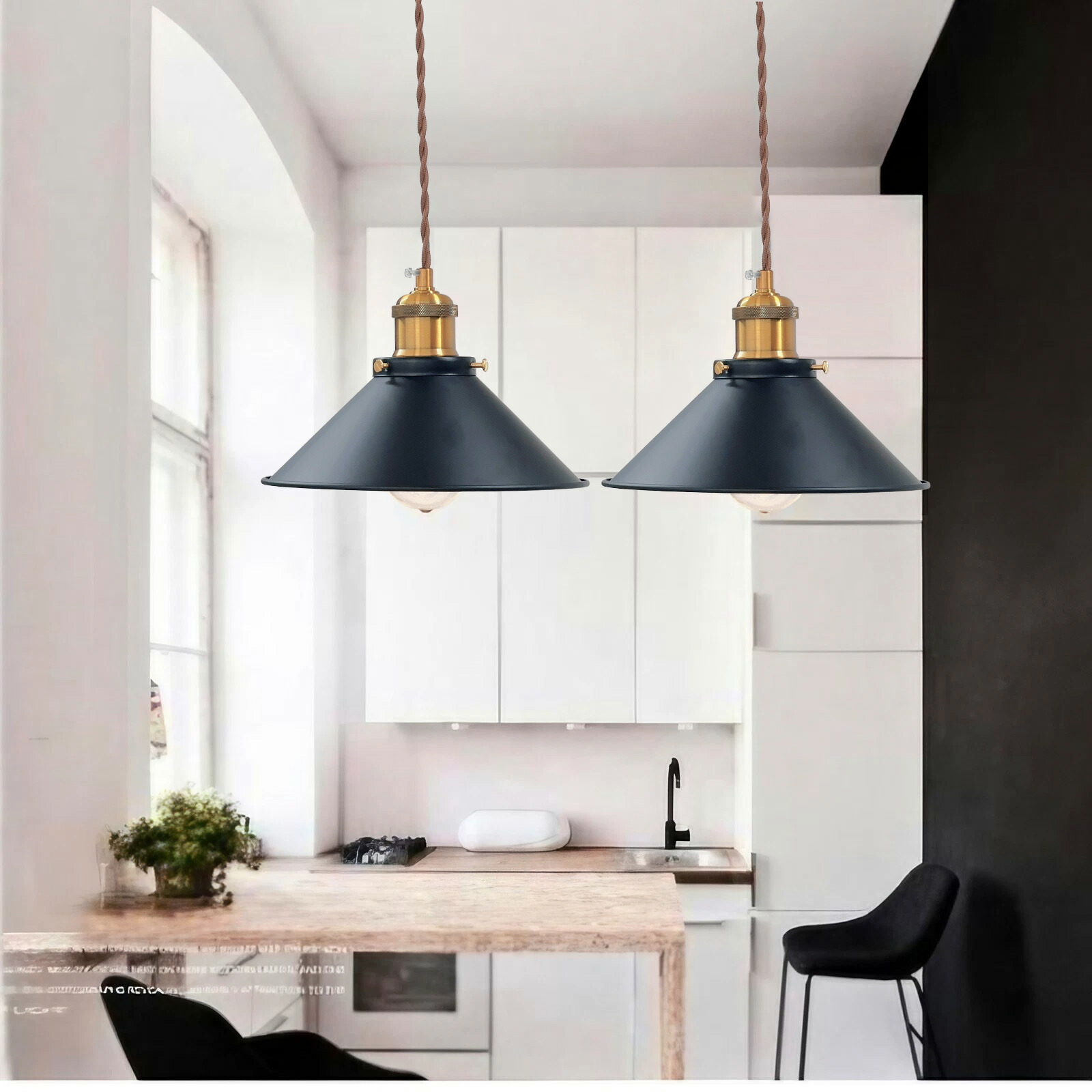 楽天市場】ペンダントライト フラットシェード 1灯 真鍮 E26 引掛け