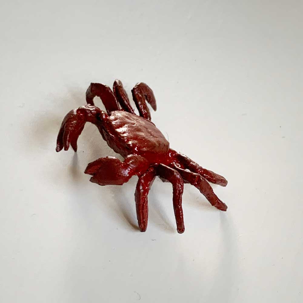 楽天市場】ミニチュア 置物 飾り フィギュア 銅製蝋型 蟹（カニ）小 赤