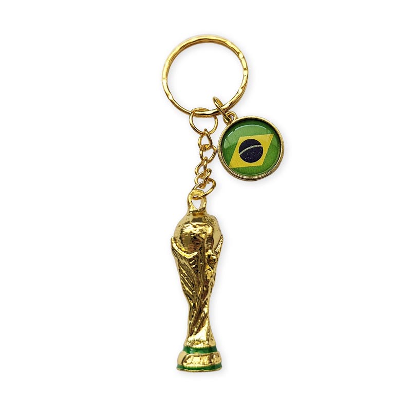 楽天市場】【W杯トロフィー】ブラジル国旗チャーム付きキーホルダー