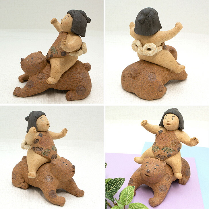 楽天市場】滝上真由美作 端午陶人形 熊太郎 送料無料 コンパクト