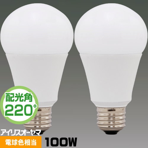 楽天市場】アイリスオーヤマ LDA14L-G-10T52P LED電球 一般電球形 100W