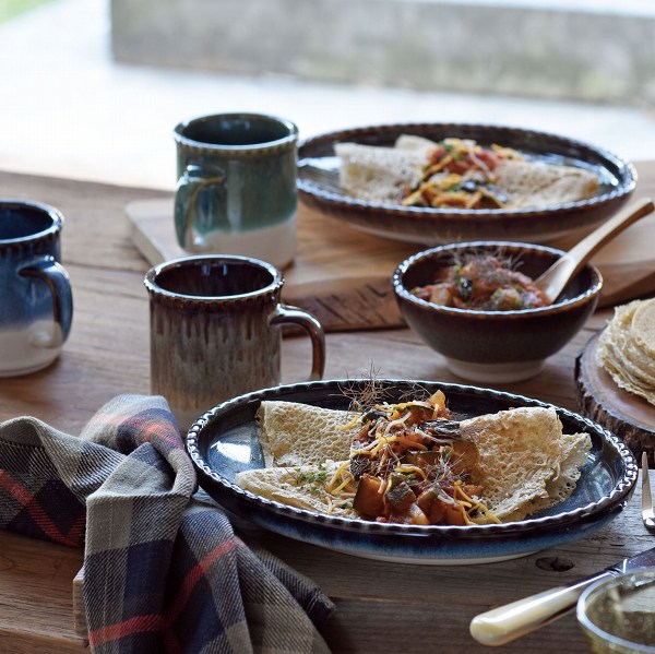 楽天市場】洋食器 ボウル リッジ プレート ブラウン/ネイビー/グリーン