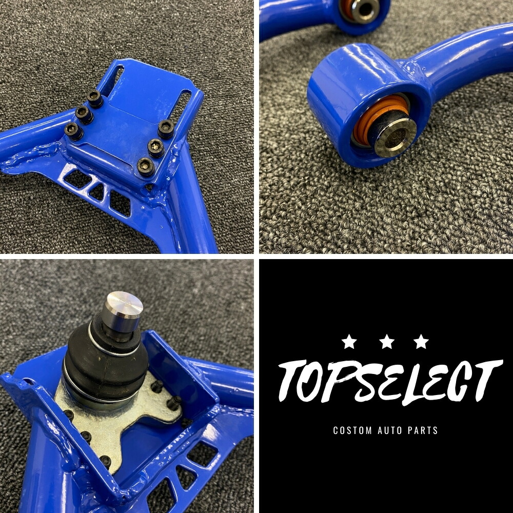 楽天市場】フロント アッパーアーム ブルー ローダウン時のキャンバー