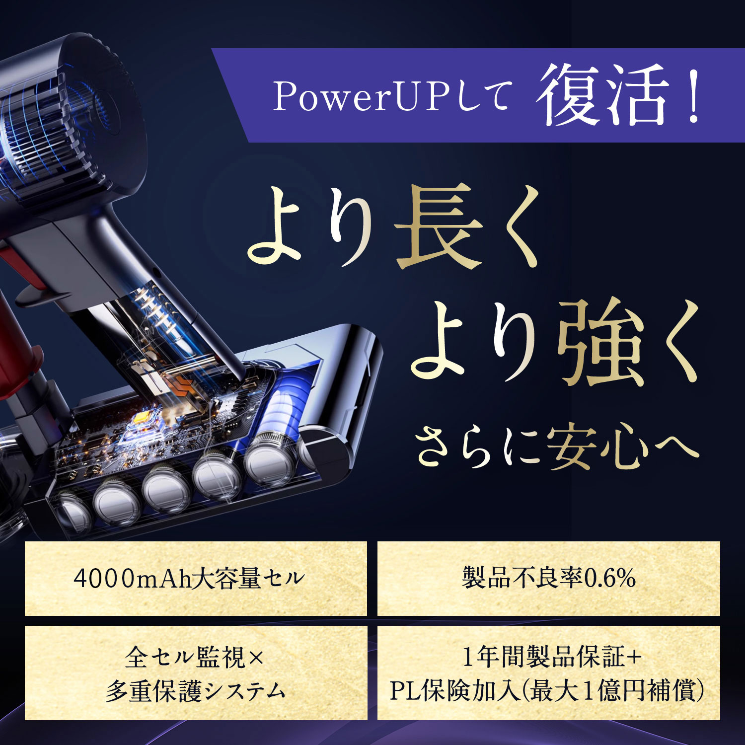 楽天市場】【3/4-11 10%オフ】ダイソン v6 バッテリー 大容量4000mAh