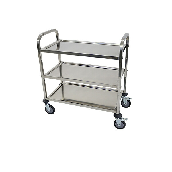 楽天市場】送料無料 ワゴン ステンレス サービスワゴン 3段 Mサイズ 防