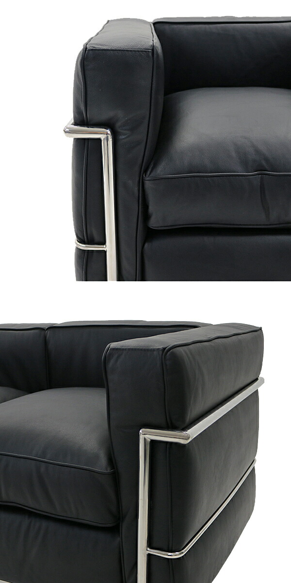 楽天市場】送料無料 コルビジェデザイン LC2 2P 本革 ブラック