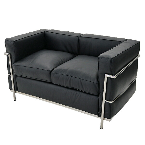 楽天市場】送料無料 コルビジェデザイン LC2 2P 本革 ブラック