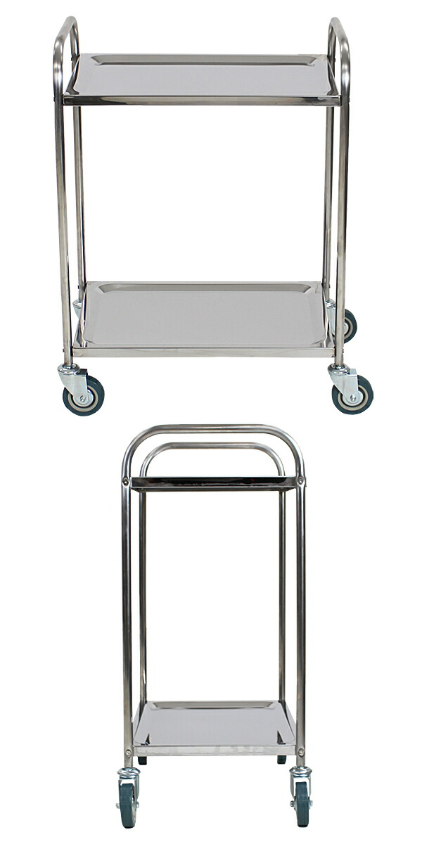 楽天市場】送料無料 新品 ステンレス台車 2段 総耐荷重100kg