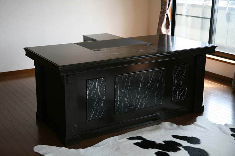 楽天市場】送料無料 新品 超高級 大理石調 プレジデントデスク