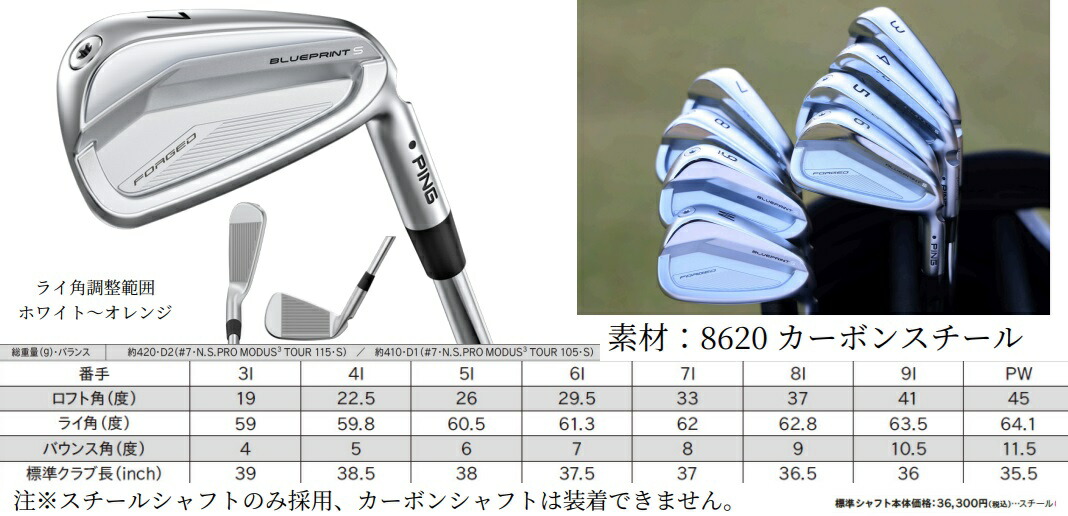 楽天市場】ピン PING【カスタムオーダー】【右用/左用】BLUEPRINT