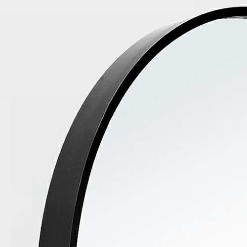 楽天市場】ウォールミラー 幅40cm ブラック 強化ガラス 壁掛け 丸み 傷