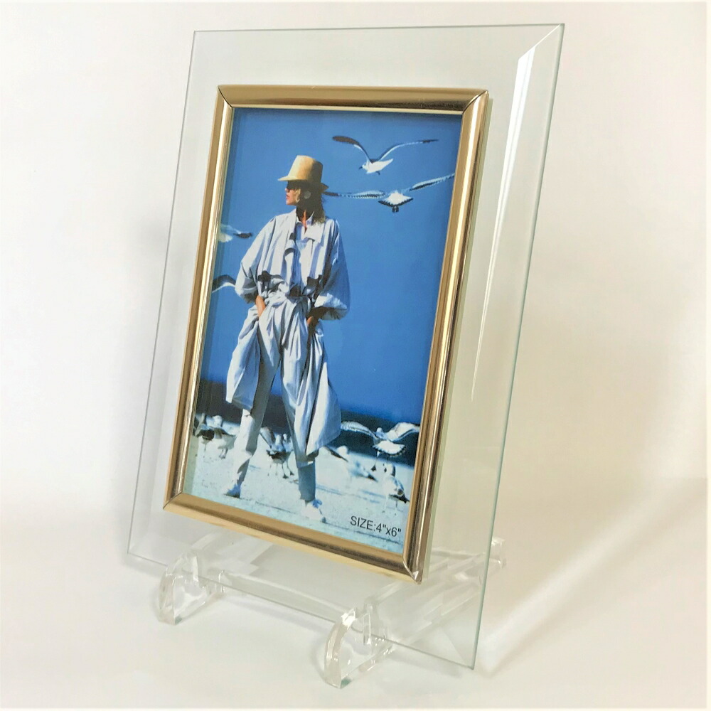 楽天市場】ガラスフレーム フォトフレーム ガラス製 はがきサイズ 卓上