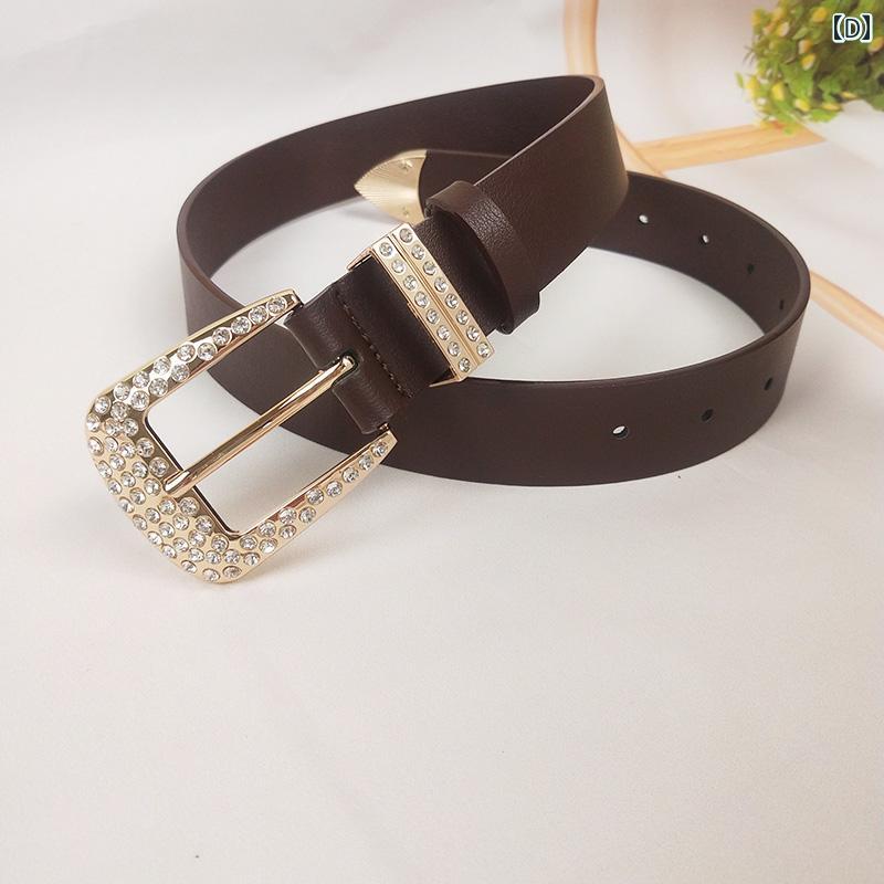 楽天市場】ベルト レディース おしゃれ キラキラ ラインストーン