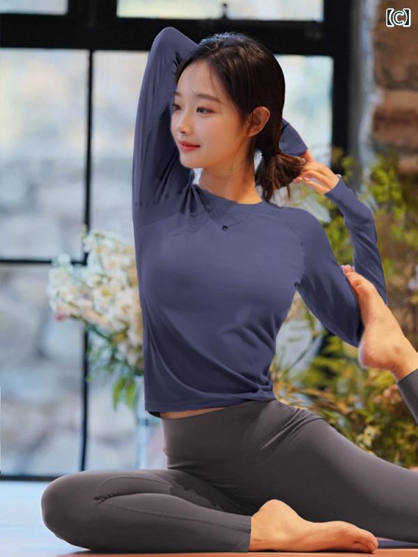 楽天市場】ピラティス ウェア 長袖 ヨガ スポーツウェア トレーニング