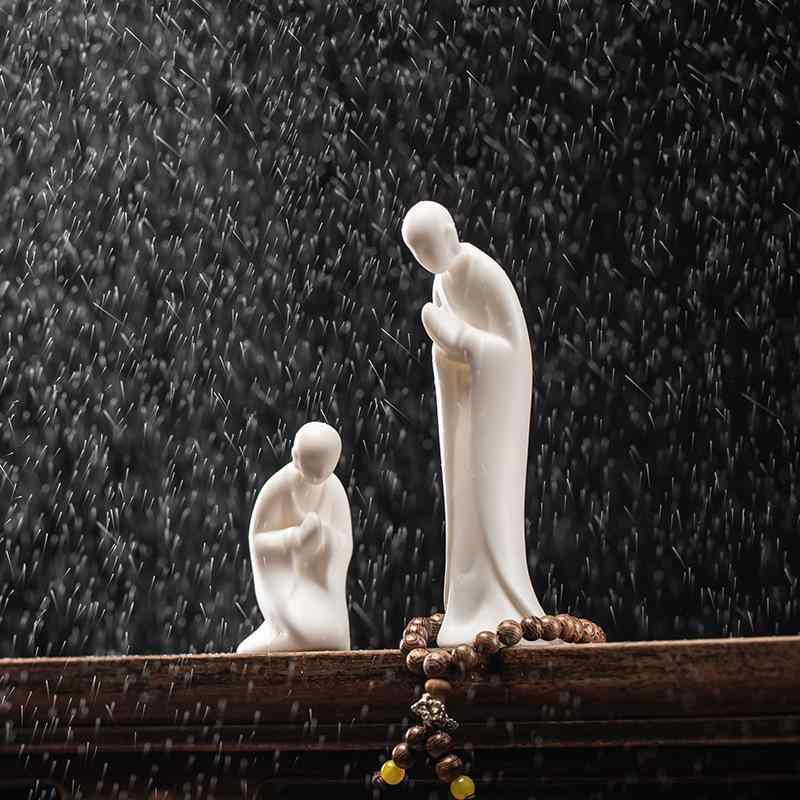 楽天市場】置物 陶磁器 禅風 人物 白磁 僧侶 フィギュア リビング 茶室