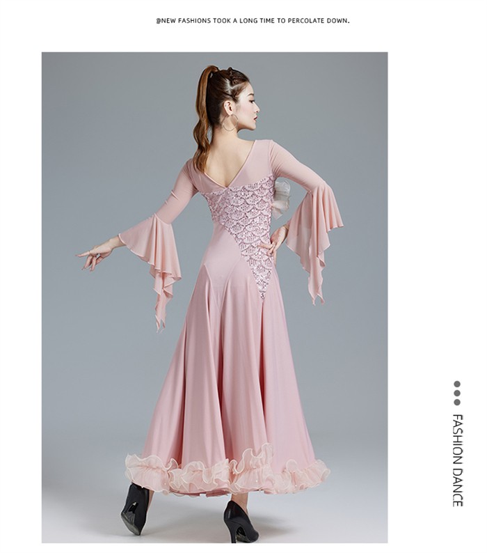 楽天市場】社交ダンスドレス 社交ダンス モダンドレス ピンク パープル