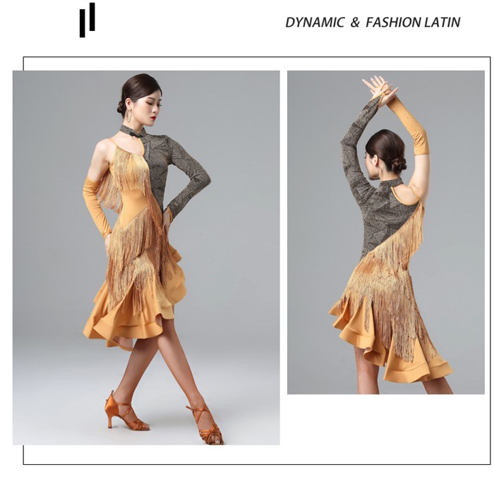 楽天市場】社交ダンス ラテンドレス ワンピース ラテン衣装