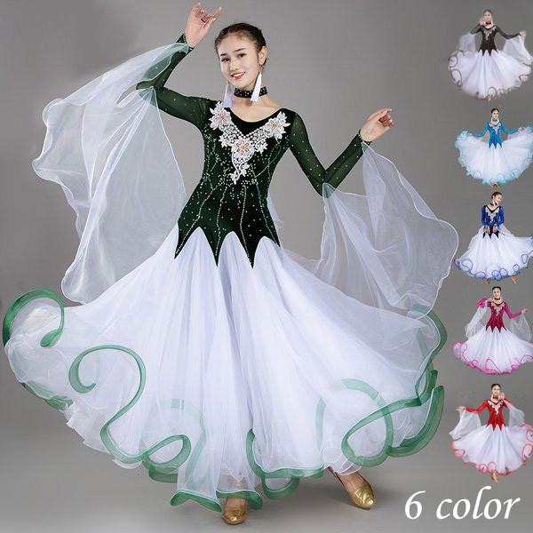 楽天市場】モダンドレス 社交ダンス スタンダード ワルツ 大きいサイズ