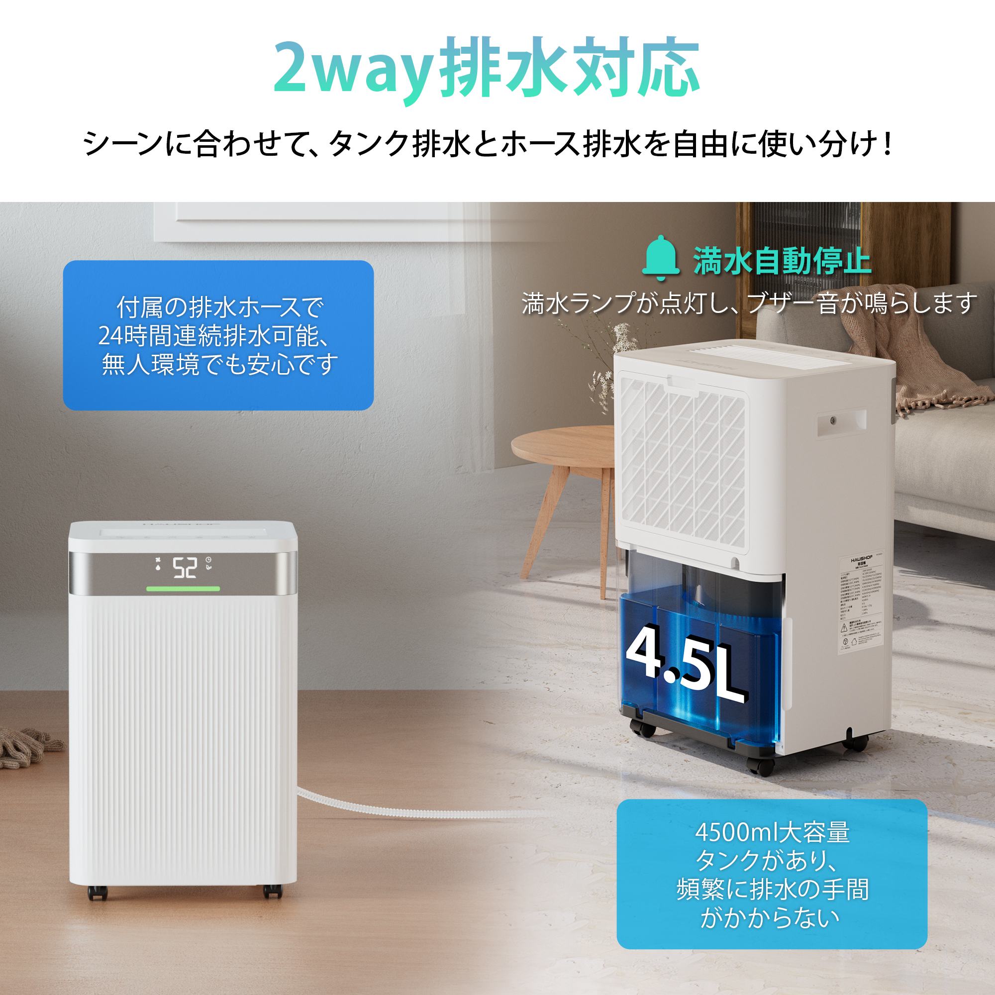 楽天市場】除湿機 22L/日 【2025新型】 空気清浄 マイナスイオン付き