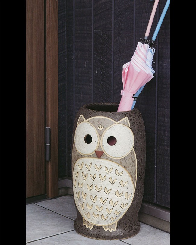 楽天市場】傘立て 信楽焼 ふくろう フクロウ 梟 おしゃれ 人気