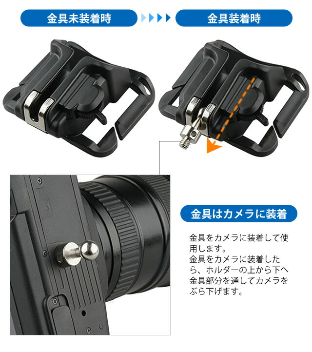 楽天市場】GPT カメラ ホルダー 取り外し簡単【 ベルト に 装着 】一眼