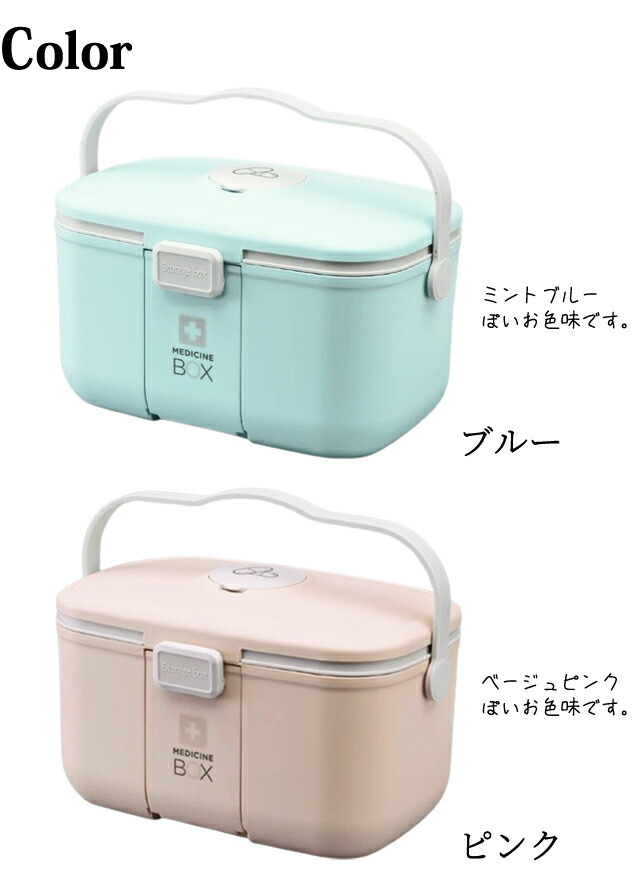 楽天市場】救急箱 薬箱 【 ピルケース 内蔵 × 2 】 おしゃれ 大容量