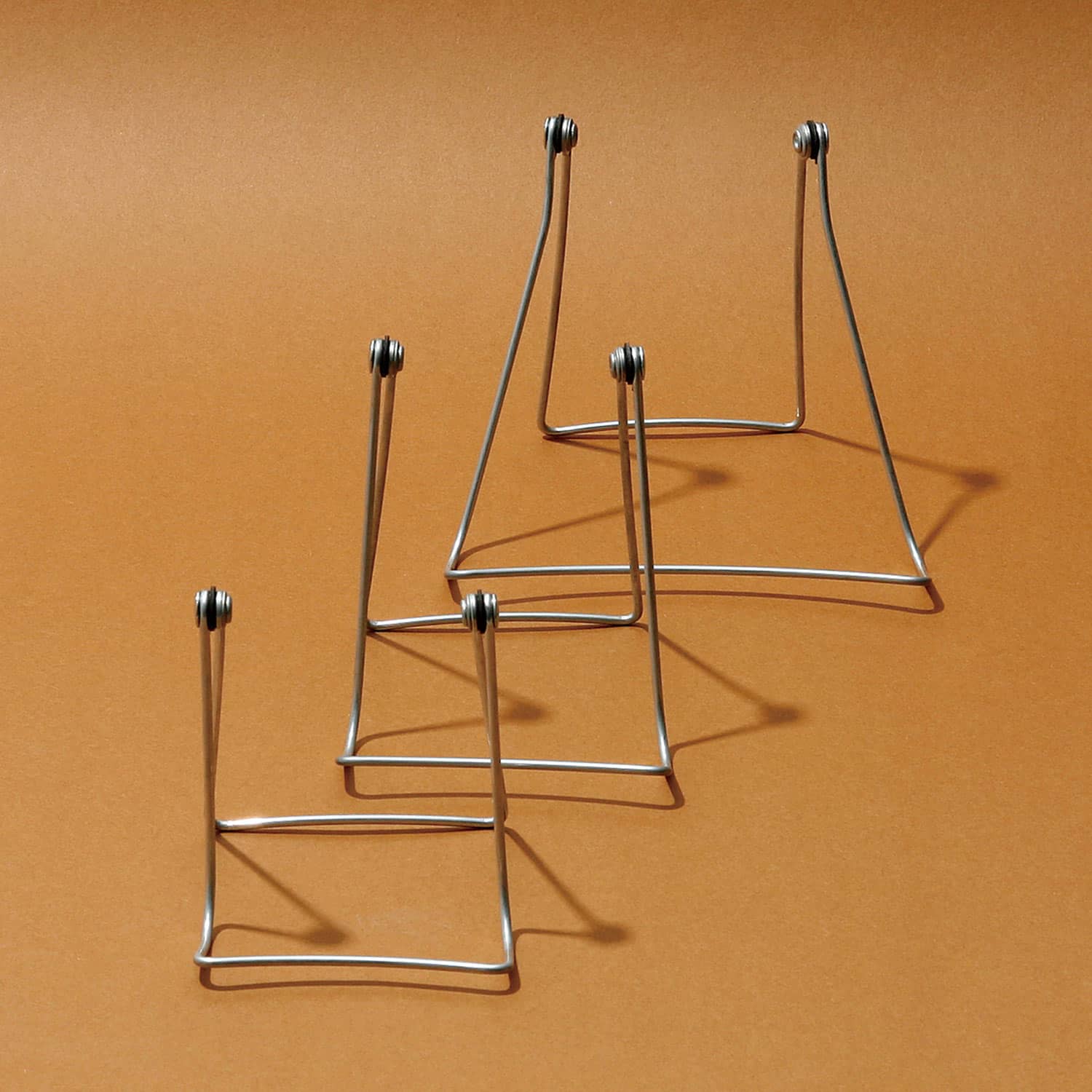 CDスタンド2個セット ブックスタンド ステンレス ミッドセンチュリー