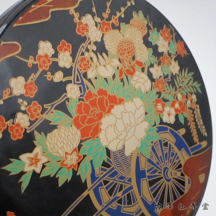 楽天市場】山中漆器 二枚合わせ鏡 手鏡と鏡台のセット 花車 : 古澤仙壽