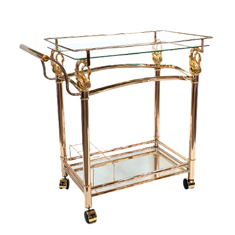 楽天市場】ヨーロピアン ワゴン キャスター付き 2段 収納 おしゃれ