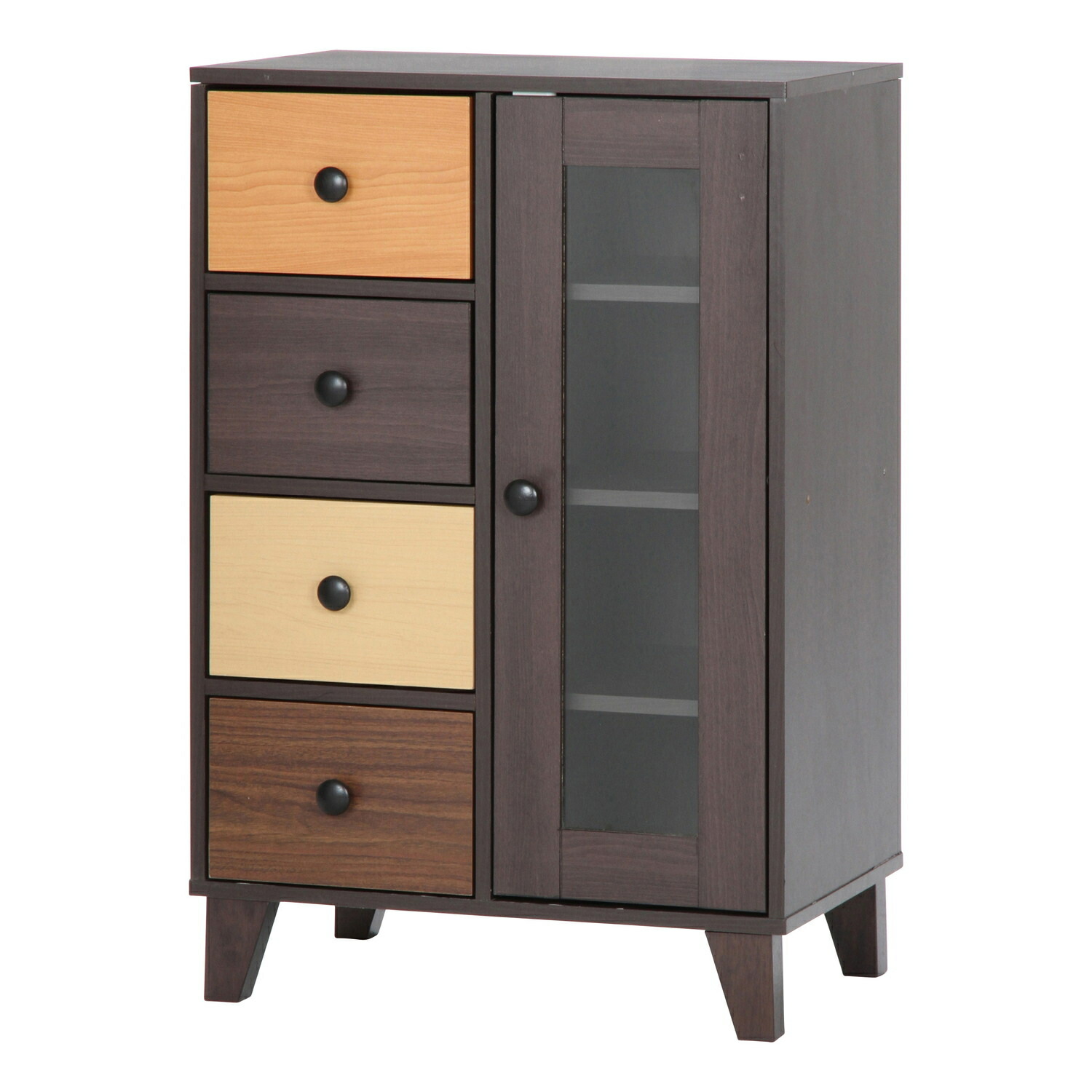 楽天市場】ウッドグラデーション キャビネット 引出4杯 チェスト