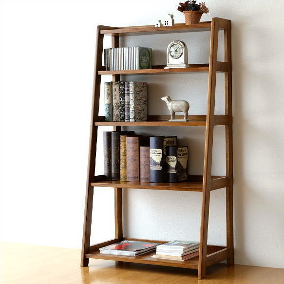 楽天市場】本棚 無垢材 天然木 飾り棚 木製 本収納 書棚 見せる収納