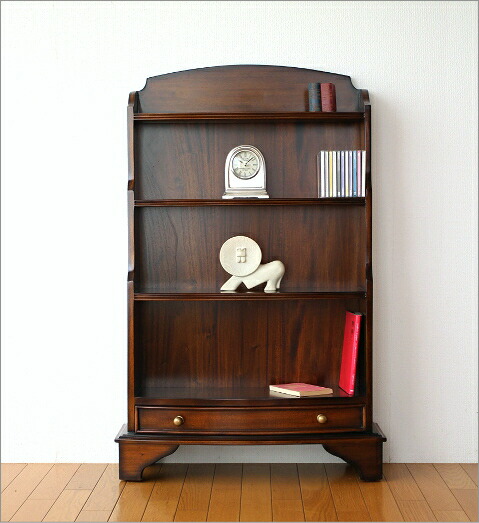 楽天市場】マホガニー 無垢材 本棚 飾り棚 天然木 木製 ディスプレイ